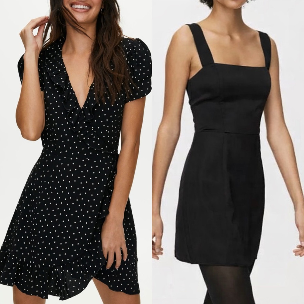 ARITZIA | Sunday Best New Ruffle Wrap Dress & Tatiana Mini Dress Bundle, XS (0)
